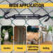 Black hook and hook turnbuckle used for tensioning outdoor string lights
