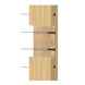 Cross section showing black invisible fixed end terminal hidden inside a wood post