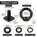 Detailed dimensions of the black M8 T-bolt and 7.3mm thickened lifting eye nut.