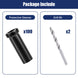 Kit of black PVD protective sleeves and two drill bits for 1/8 cable railing