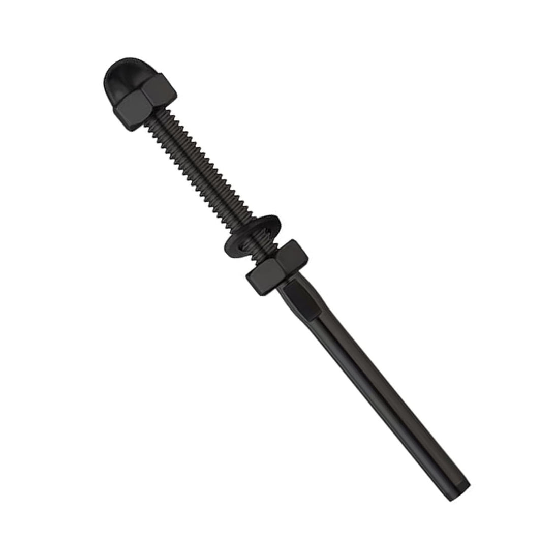 RiaYer black PVD 4 inch threaded stud tensioner for 1/8 inch cable railing