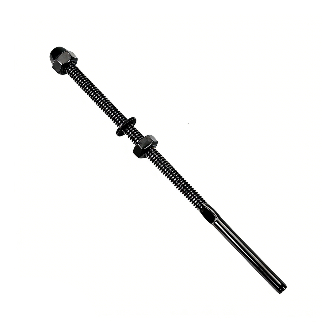 RiaYer black PVD 6 inch threaded stud tensioner for 1/8 inch cable railing
