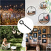 Versatile applications for RiaYer black screw eye hooks including outdoor string lights and indoor decor.