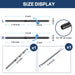 Size dimensions and included drill bit for RiaYer 1/8 inch black swage lag screws