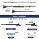 Included components and dimensions for RiaYer black surface mount toggle turnbuckle kit.