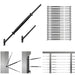 	System layout showing multiple black blade toggles for an industrial stair railing