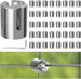 A bulk package of stainless steel cable trellis cross clamps, the ideal hardware bundle for landscape contractors building large-scale commercial green walls.