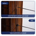 Before and after using black protective sleeves to prevent wire rope from cutting into wood