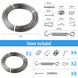 Dimensions and included hardware components for RiaYer clothesline and light hanging kit.