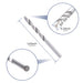 Instructional step-by-step diagram demonstrating how to drill a pilot hole into a solid concrete wall and insert a plastic anchor before threading in a heavy-duty eye bolt.
