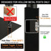 Important compatibility warning: This internal toggle lock system is designed EXCLUSIVELY for hollow metal posts (aluminum or steel tubes) and is NOT suitable for solid wood posts.