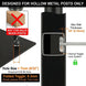 Important compatibility warning: This internal toggle lock system is designed EXCLUSIVELY for hollow metal posts (aluminum or steel tubes) and is NOT suitable for solid wood posts.