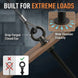 Drop-forged closed eye design with a reinforced shoulder base for maximum lifting safety and angular tension.