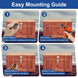 An easy 4-step instructional guide showing how to properly drill holes and secure a marine dock cleat to a wooden deck using bolts and backing plates.