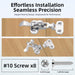 Installation guide for RiaYer boat latch showing screw mounting positions.