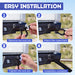 Step-by-step easy installation guide for attaching RiaYer bow shackle to a vehicle tow hitch.