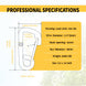 Detailed engineering-grade dimension chart for a stainless steel snap hook, providing essential measurements for safe and precise rigging setups.