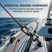 	RiaYer swivel snap shackle used as essential rigging hardware for sailboat spinnakers and halyards.