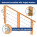 Using angle beveled washers with flat head invisible cable tensioner for stairs