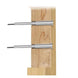 Cross section of wood post showing adjustment of flat head invisible cable tensioner