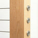 Flush mount flat head invisible cable railing hardware installed seamlessly on wood post