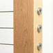 Flush mount flat head invisible cable railing hardware installed seamlessly on wood post