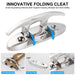 Flush mount fold down dock cleat designed to prevent tripping hazards on boat decks