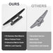 Quality comparison chart demonstrating why our heavy-duty black boat hatch hinges outlast standard hardware in harsh saltwater marine environments.