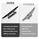 Quality comparison chart demonstrating why our heavy-duty black boat hatch hinges outlast standard hardware in harsh saltwater marine environments.