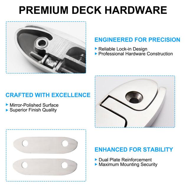 Heavy duty marine mooring cleat including a stainless steel backing plate for strength