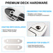 Heavy duty marine mooring cleat including a stainless steel backing plate for strength