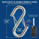 Sizing and dimensions of 3/8 inch safety chain hook compared to a standard car key