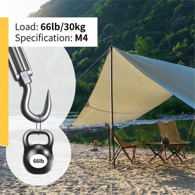 Heavy duty 304 stainless steel cable tensioner hardware for outdoor rigging