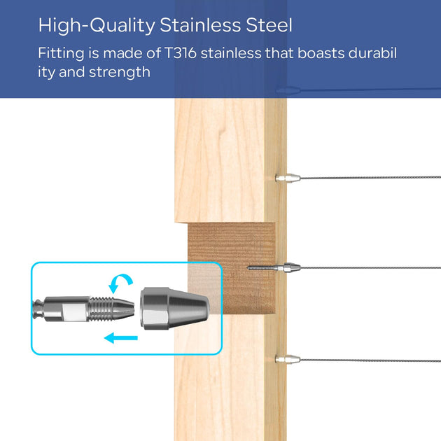 Step by step guide on how to install the swageless cable railing system