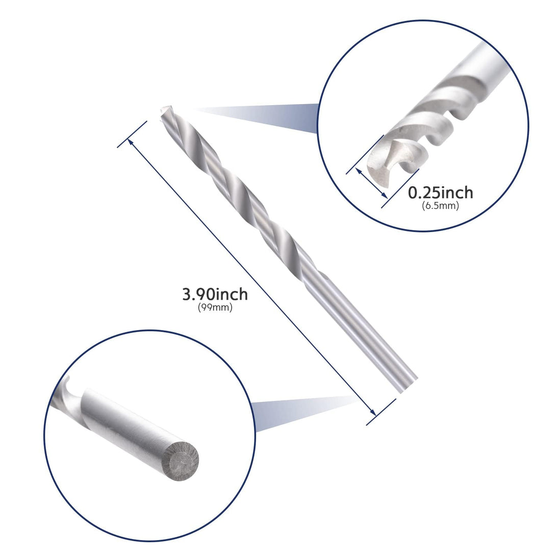 Detail of included drill bit for installing cable railing protective sleeves