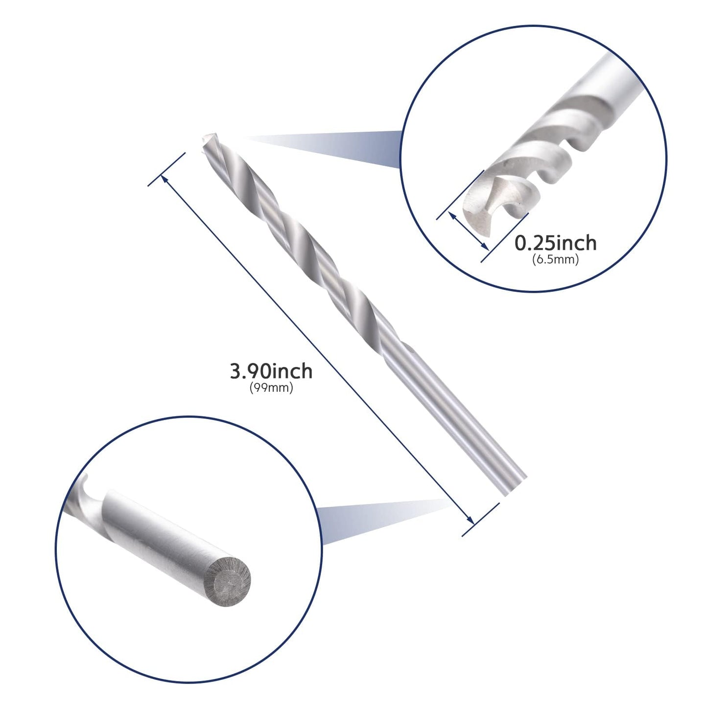 Detail of included drill bit for installing cable railing protective sleeves