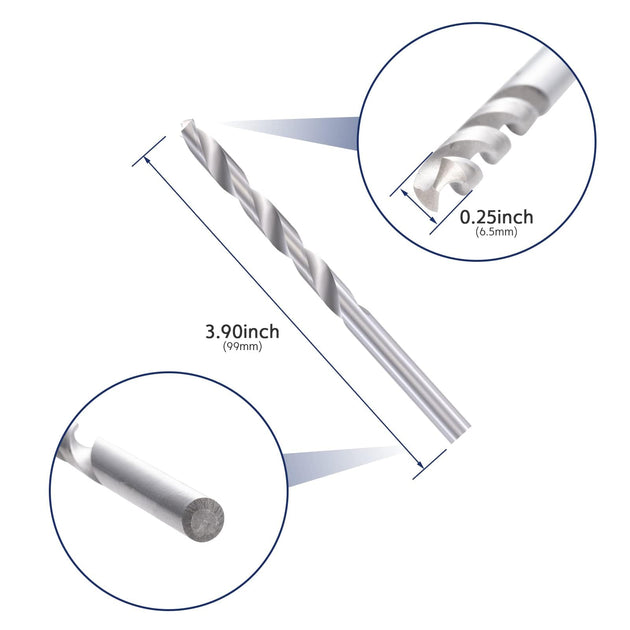 Detail of included drill bit for installing cable railing protective sleeves