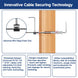 	Diagram showing the flush invisible cable securing technology and hidden turnbuckle