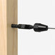 Invisible black screw lock cable railing terminal hidden inside a wood post
