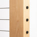 Flush and seamless look of black invisible cable railing hardware installed in wood post