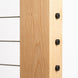 Flush and seamless look of black invisible cable railing hardware installed in wood post