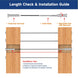 Cable length measurement guide for installing invisible cable tension receivers