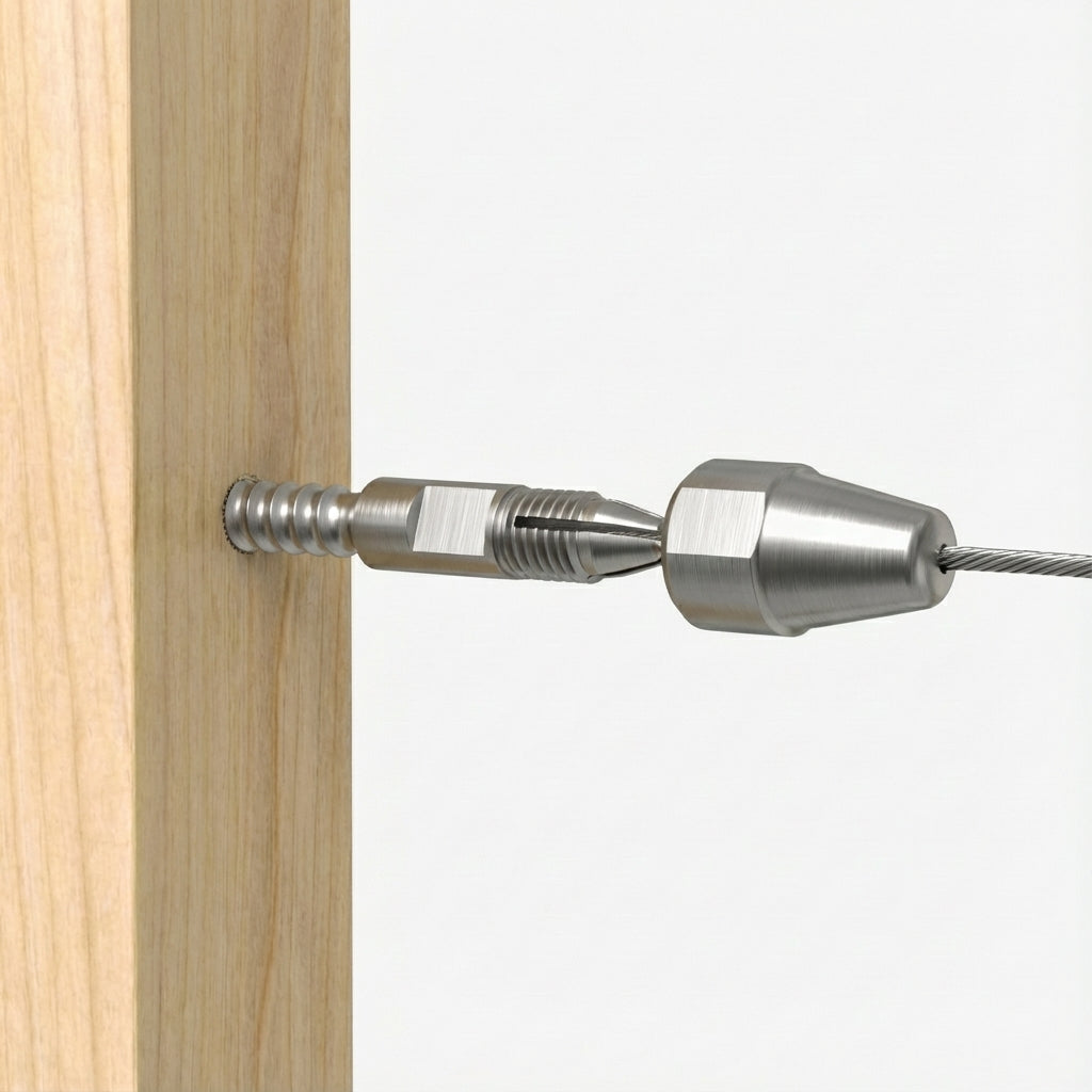 View Button Railing Screw RiaYer Swageless Cable Railing Kit | 1/8