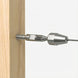 Invisible silver screw lock cable railing terminal hidden inside a wood post