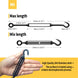 M6 heavy duty black 304 stainless steel hook and eye turnbuckle size guide with hand for scale