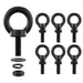 A multi-pack of M6 stainless steel female thread eye nuts, highly recommended for securely suspending sun shade sails and outdoor string lights.