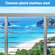 Titanium plated black T316 stainless steel cable railing hardware resisting ocean corrosion