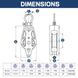 Detailed dimensions and size chart for RiaYer 35mm and 50mm marine pulley blocks.
