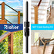 Modern stair cable railing featuring RiaYer black invisible hardware for a clean aesthetic.