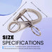Technical dimensions and size specifications for the RiaYer quick-release mooring hook.